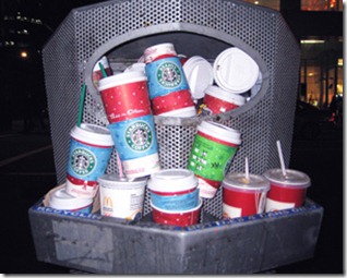 Starbucks trash